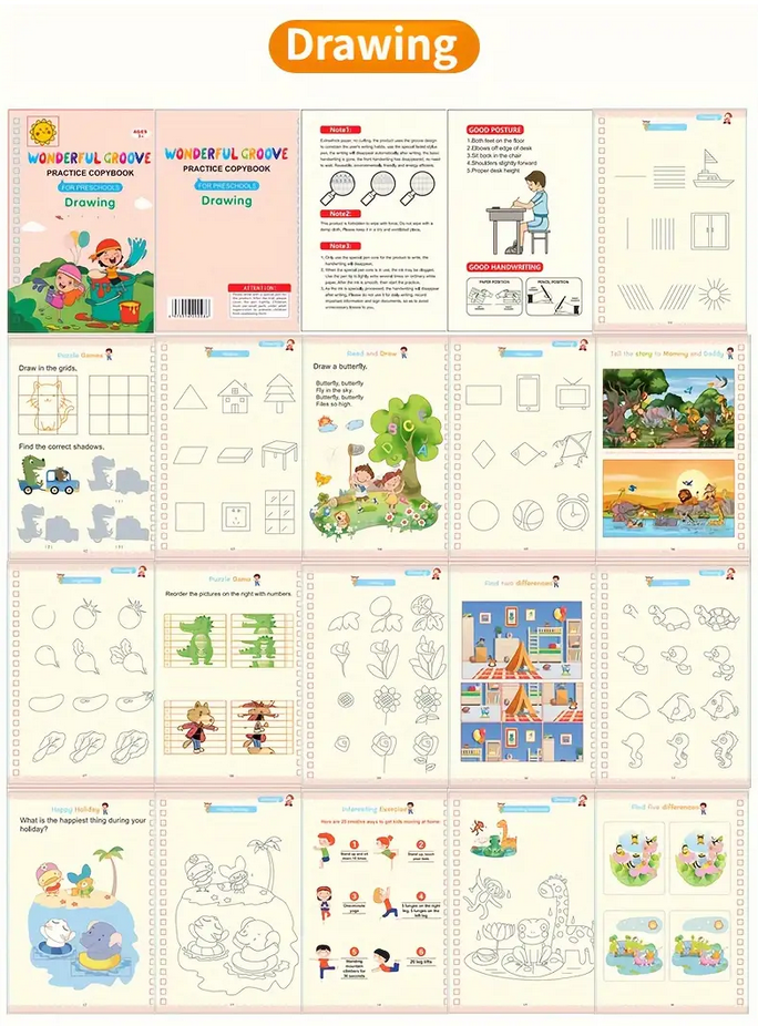 Reusable Calligraphy Book | Early Learning Kit | CraftopiaArt