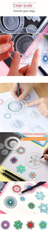 Magic Scratch Art Ruler Set