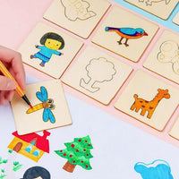 Wooden Drawing Stencil Set