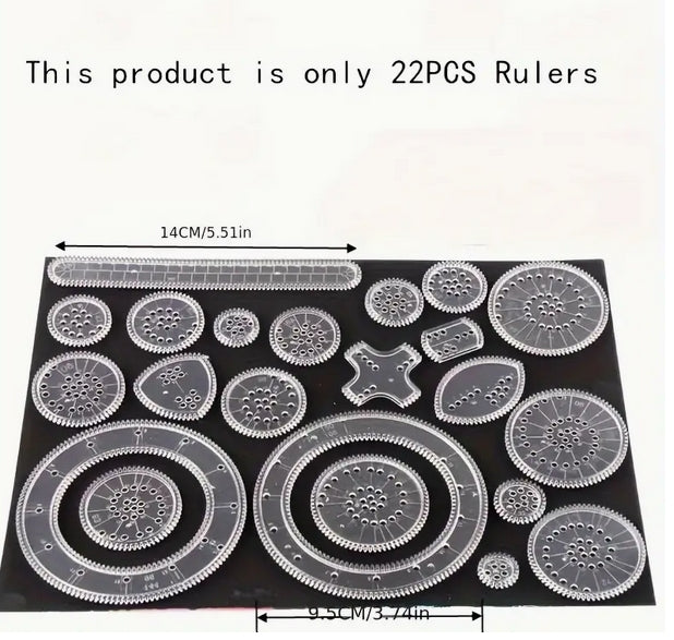Magic Scratch Art Ruler Set