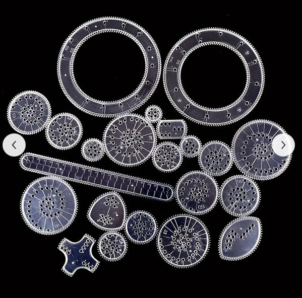 Magic Scratch Art Ruler Set