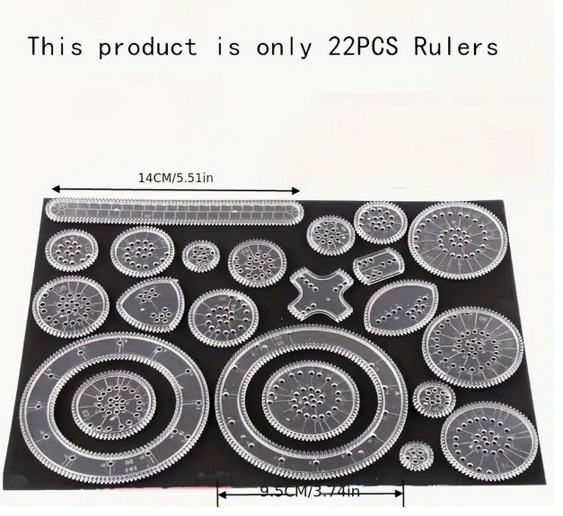 Magic Scratch Art Ruler Set