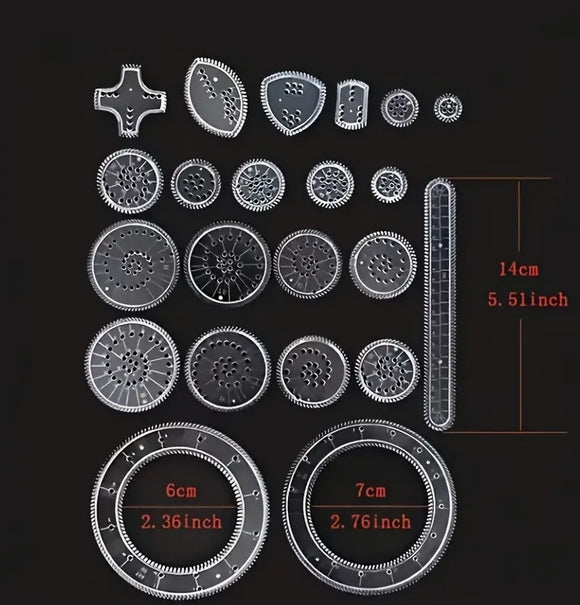 Magic Scratch Art Ruler Set