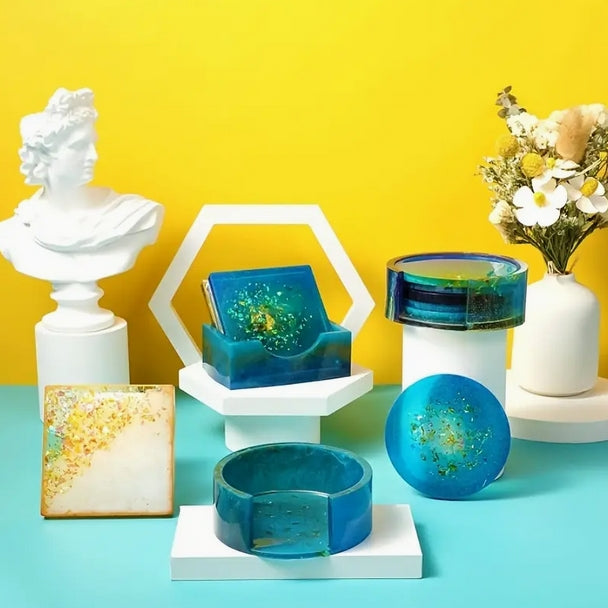 Silicone Coaster Resin Mold Set