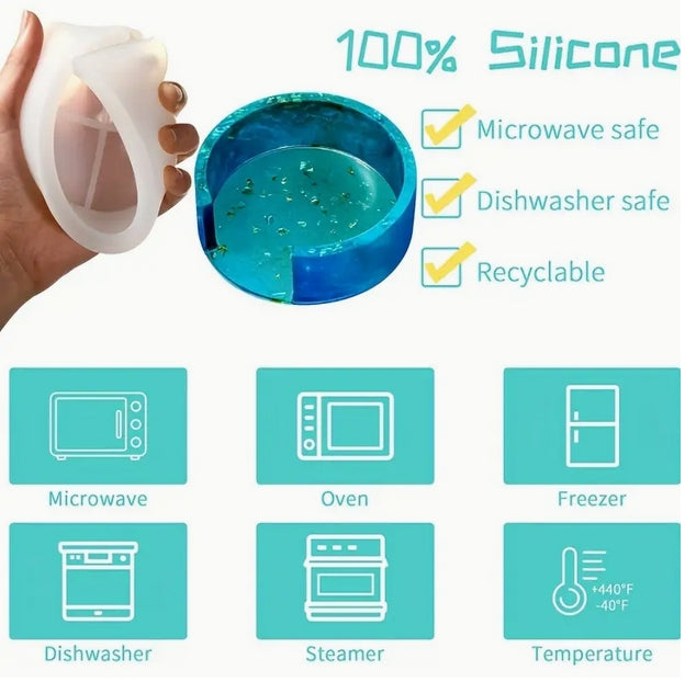 Silicone Coaster Resin Mold Set
