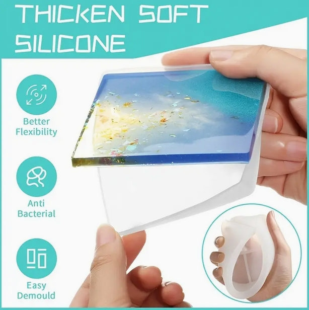 Silicone Coaster Resin Mold Set