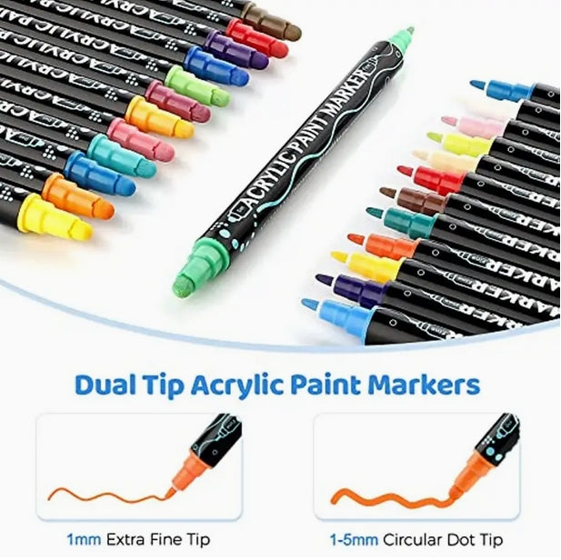 Double-Ended Acrylic Paint Pens