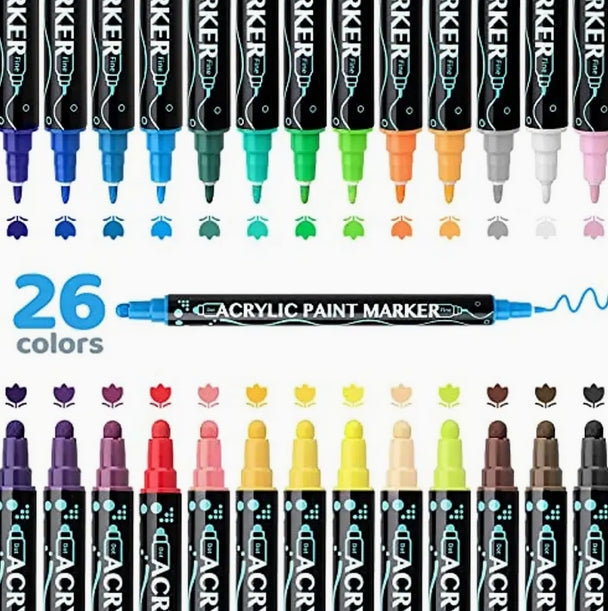 Double-Ended Acrylic Paint Pens