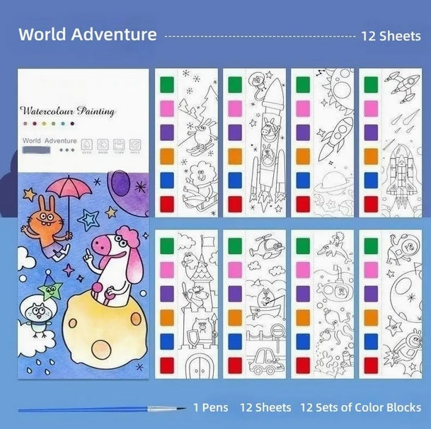 Watercolor Painting Book Set