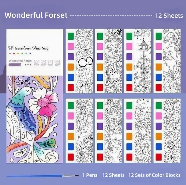 Watercolor Painting Book Set