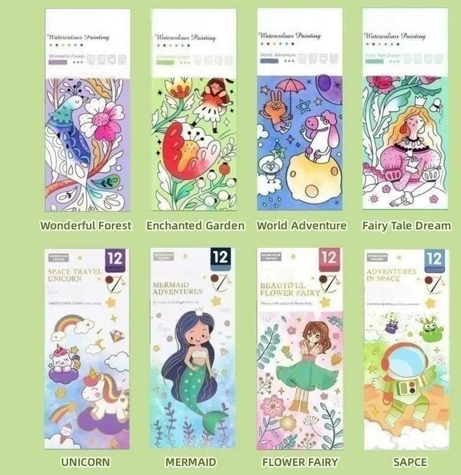 Watercolor Painting Book Set