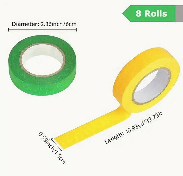 Colorful Masking Tape | 8-Piece Masking Tape | CraftopiaArt