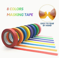 Colorful Masking Tape | 8-Piece Masking Tape | CraftopiaArt