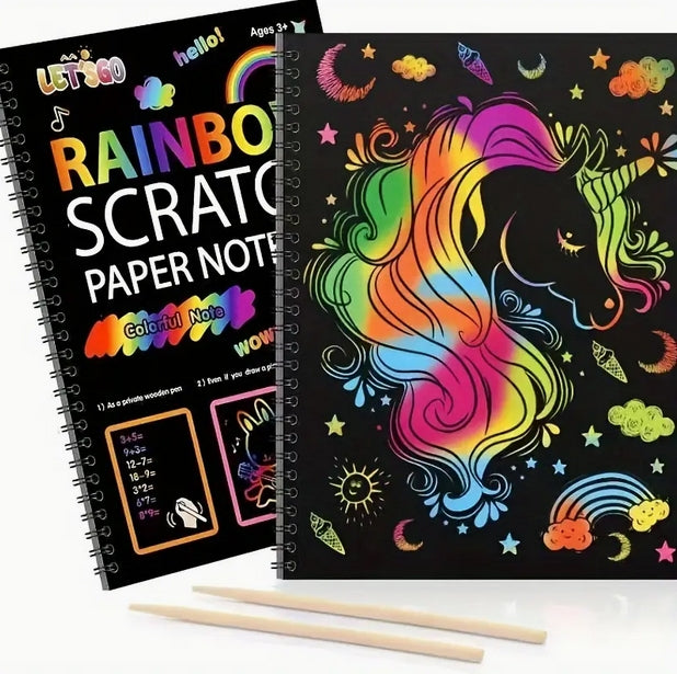 Rainbow Scratch Art Notebook Set