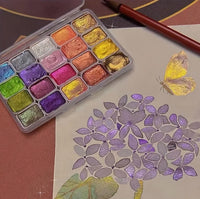 Watercolor Pigment Set | 20 Color Pearl Set | CraftopiaArt