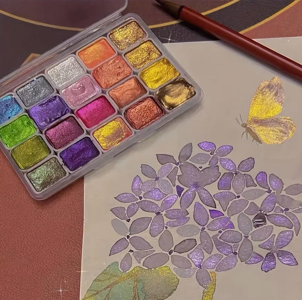 Watercolor Pigment Set | 20 Color Pearl Set | CraftopiaArt