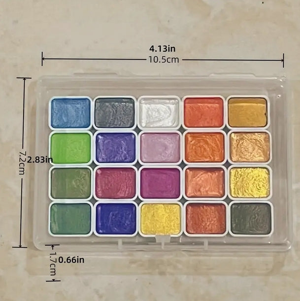 Watercolor Pigment Set | 20 Color Pearl Set | CraftopiaArt