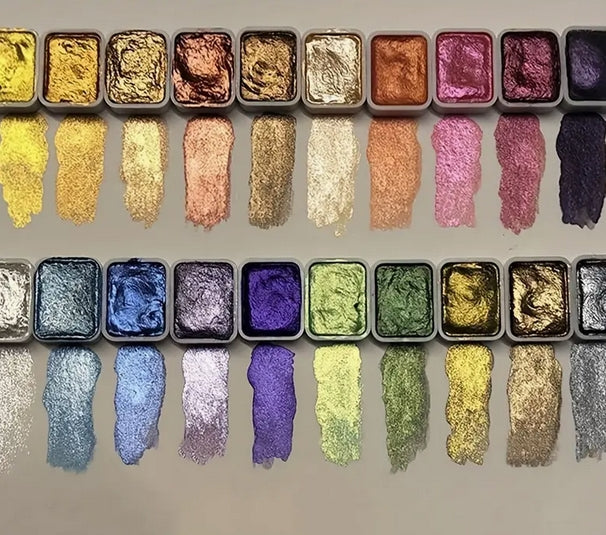 Watercolor Pigment Set | 20 Color Pearl Set | CraftopiaArt