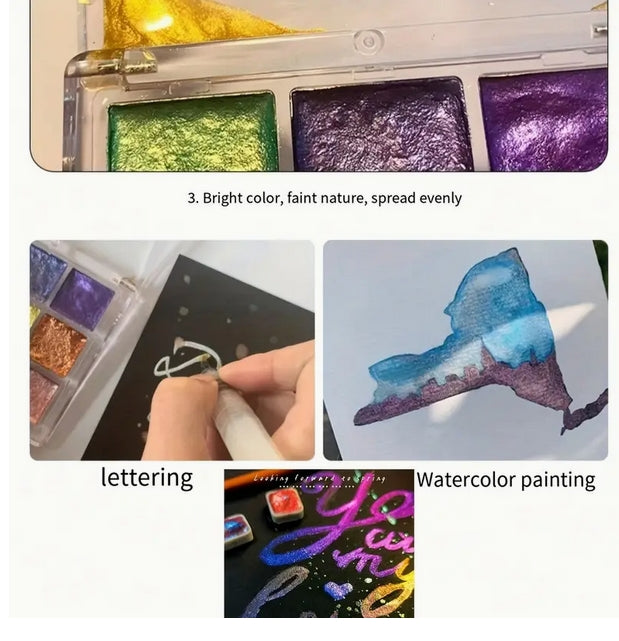 Watercolor Pigment Set | 20 Color Pearl Set | CraftopiaArt