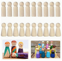 Wooden Peg Dolls | 20-Piece Peg Dolls | CraftopiaArt