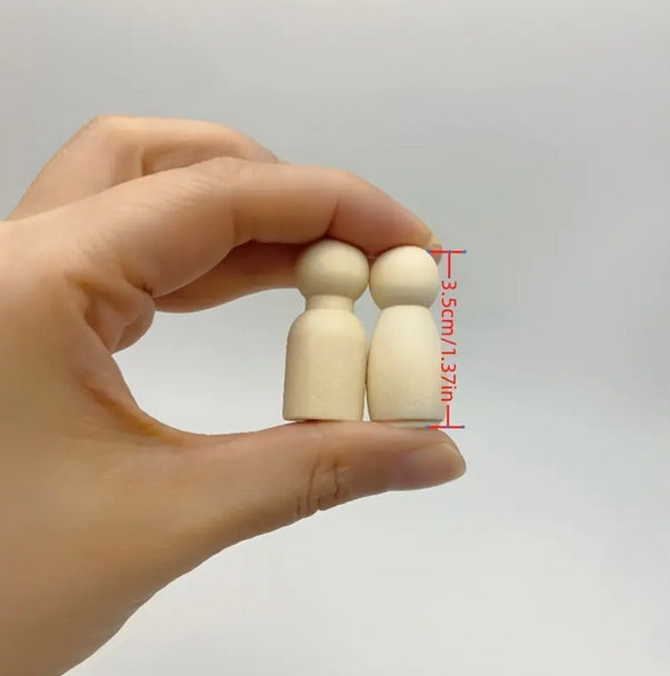 Wooden Peg Dolls | 20-Piece Peg Dolls | CraftopiaArt