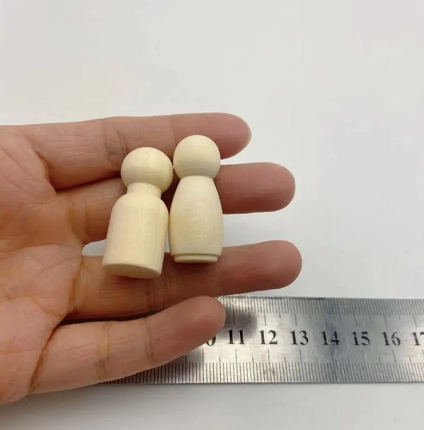 Wooden Peg Dolls | 20-Piece Peg Dolls | CraftopiaArt