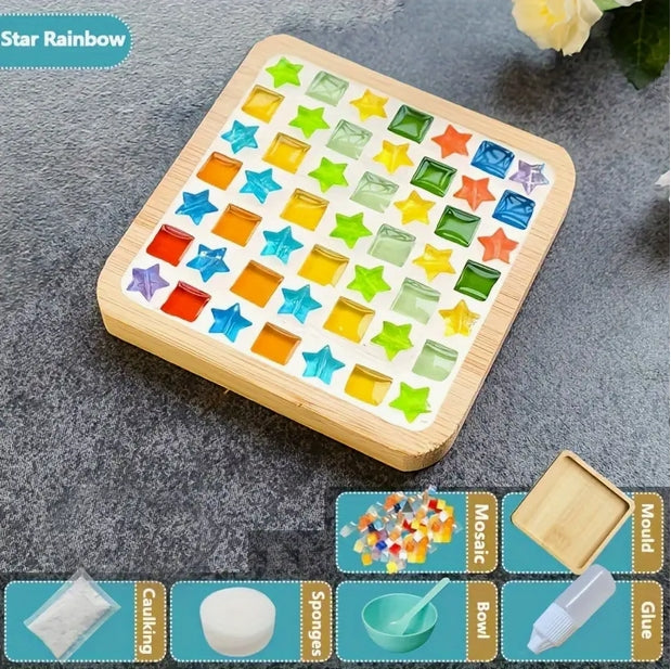 DIY Stained Glass Mosaic Coaster Kit