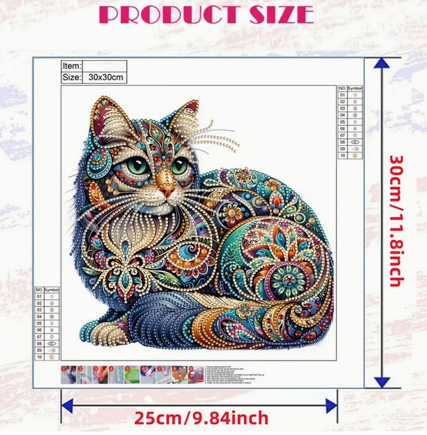 Whimsical Cat Diamond Painting Kit