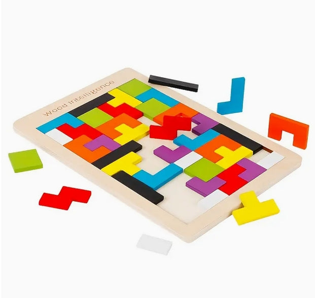 Wooden Tangram Puzzle | Brain Teaser Toys | CraftopiaArt