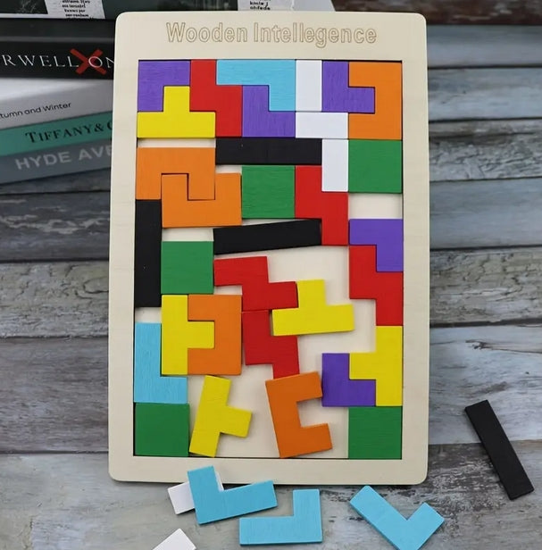 Wooden Tangram Puzzle | Brain Teaser Toys | CraftopiaArt