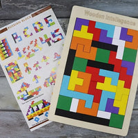 Wooden Tangram Puzzle | Brain Teaser Toys | CraftopiaArt