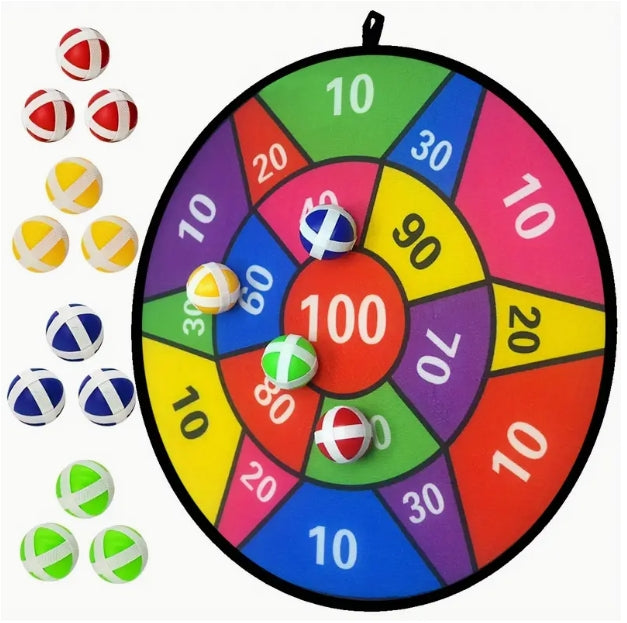 Sticky Ball Dart Board | 12-Piece Ball Dart Board | CraftopiaArt