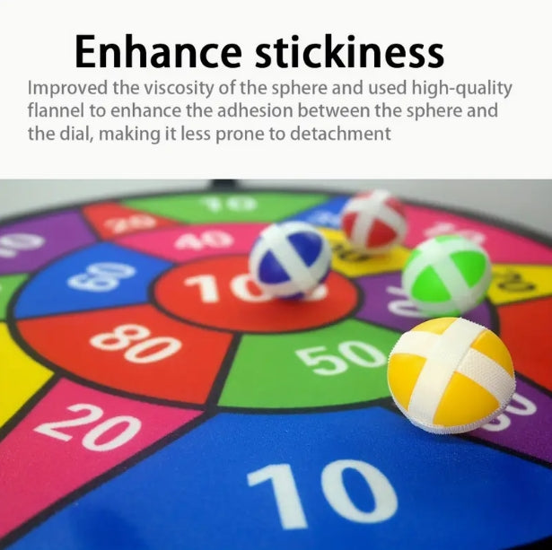 Sticky Ball Dart Board | 12-Piece Ball Dart Board | CraftopiaArt