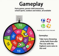 Sticky Ball Dart Board | 12-Piece Ball Dart Board | CraftopiaArt