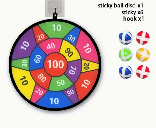 Sticky Ball Dart Board | 12-Piece Ball Dart Board | CraftopiaArt
