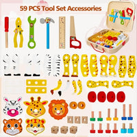 Animal Assembly Wooden Toolbox