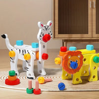 Animal Assembly Wooden Toolbox