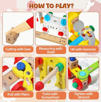 Animal Assembly Wooden Toolbox