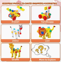 Animal Assembly Wooden Toolbox