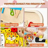Animal Assembly Wooden Toolbox