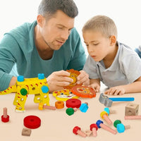 Animal Assembly Wooden Toolbox