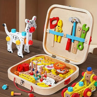Animal Assembly Wooden Toolbox