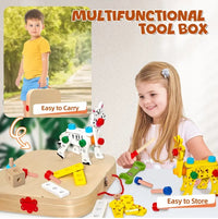 Animal Assembly Wooden Toolbox
