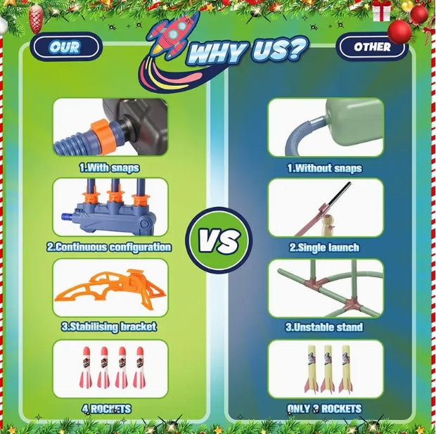 Rocket Launcher Toy | 2-in-1 Rocket Launcher | CraftopiaArt