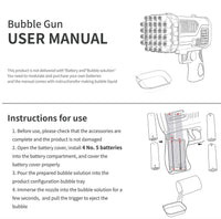 Bubble Blower Gun | LED Bubble Gun | CraftopiaArt