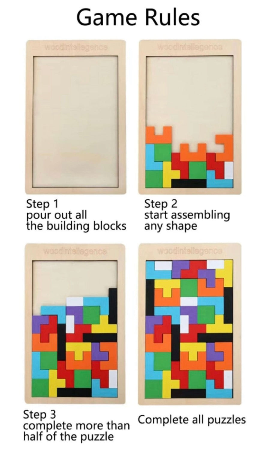 Wooden Tangram Puzzle | Brain Teaser Toys | CraftopiaArt